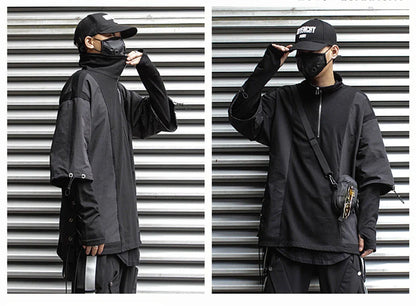 Street Turtleneck Techwear Hoodie