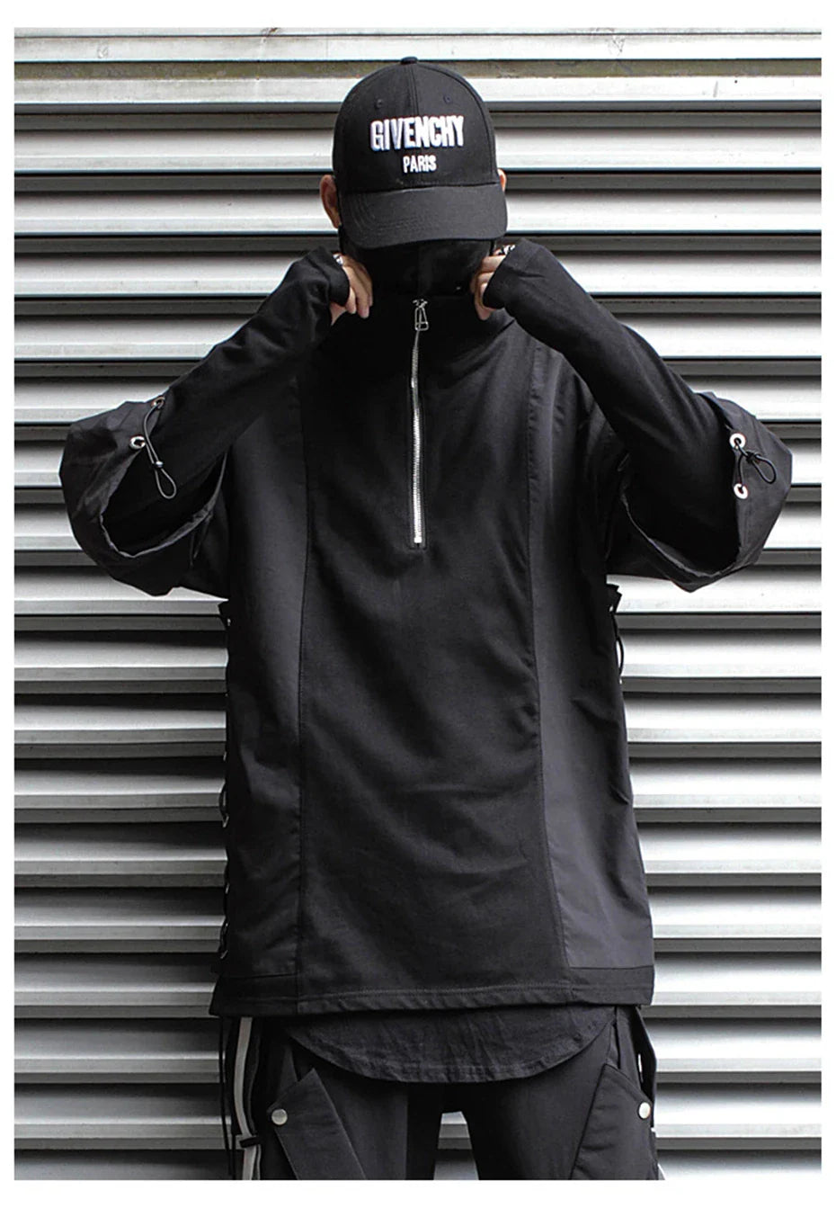 Street Turtleneck Techwear Hoodie