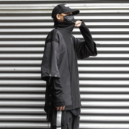 Street Turtleneck Techwear Hoodie