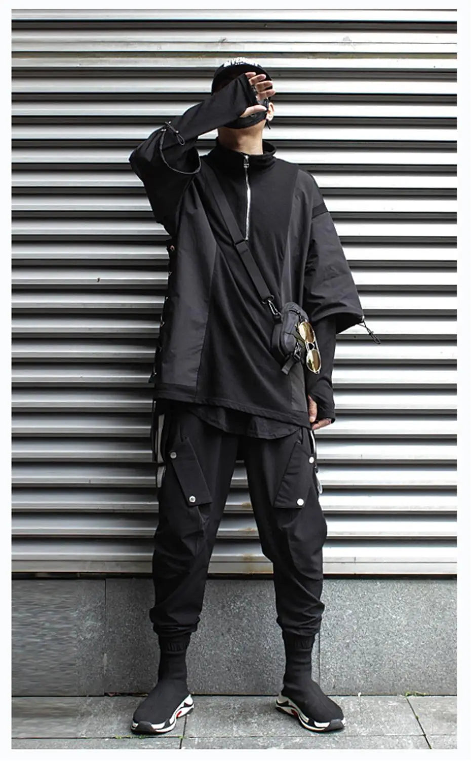 Street Turtleneck Techwear Hoodie