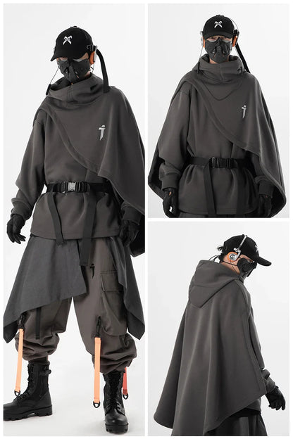 Two Piece Cloak Hoodie Cyberpunk