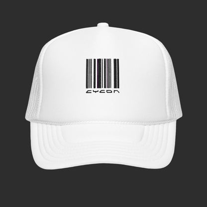 White Barcode Trucker Hat