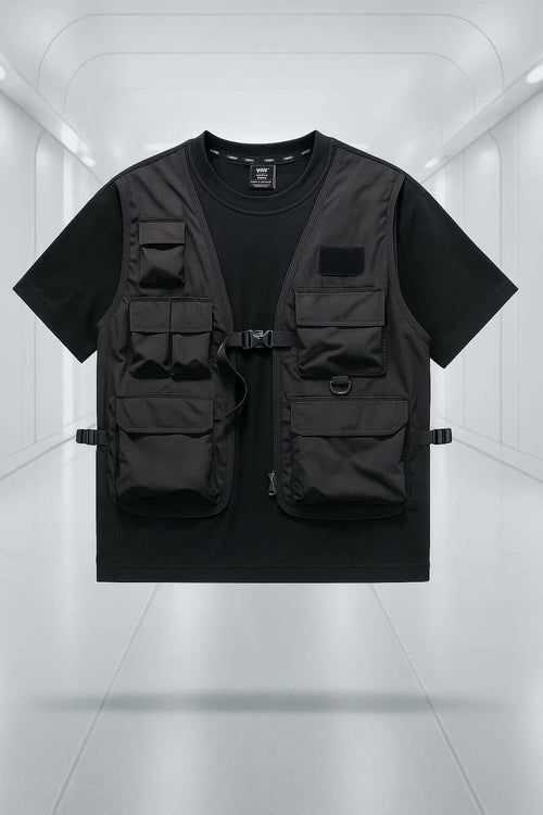 Cipher-2V Dual-Layer Techwear T-Shirt x Drift Co.
