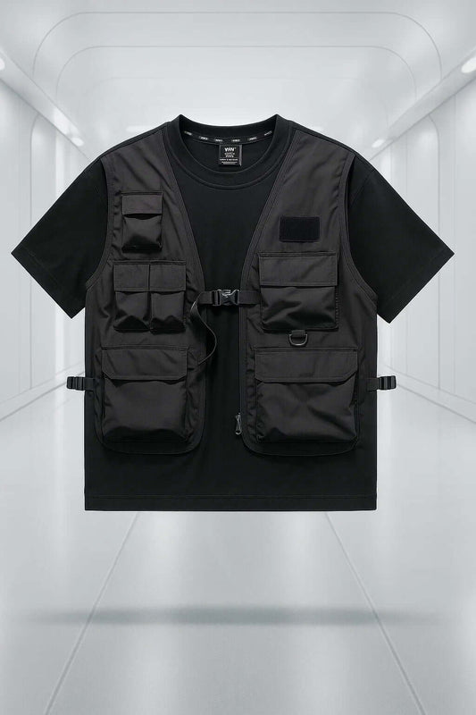 Cipher-2V Dual-Layer Techwear T-Shirt x Drift Co.