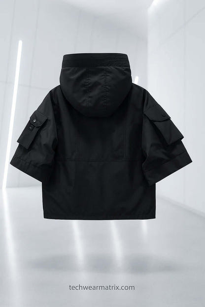 Vector-H Futuristic Short-Sleeve Hooded Jacket