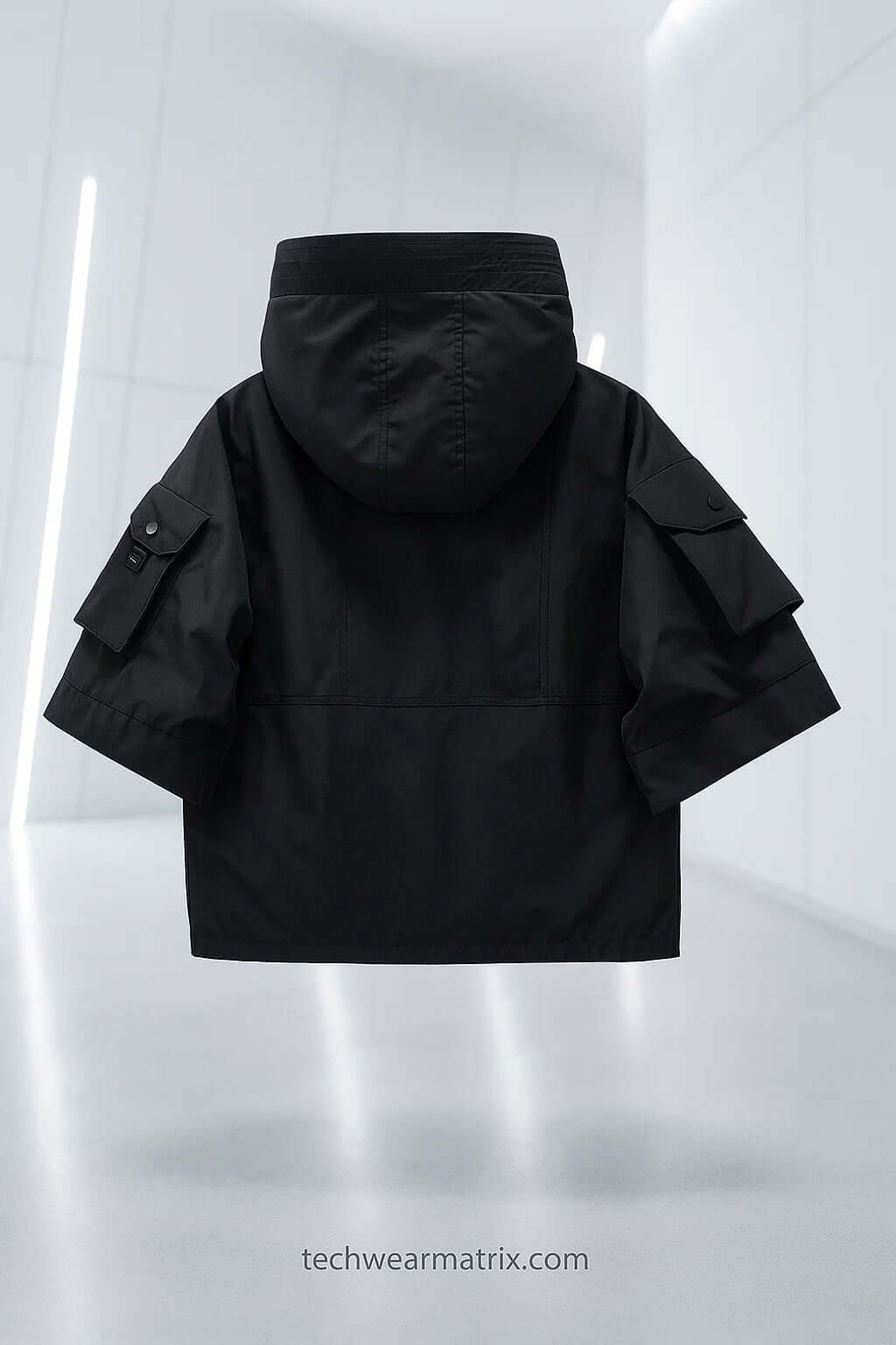 Vector-H Futuristic Short-Sleeve Hooded Jacket