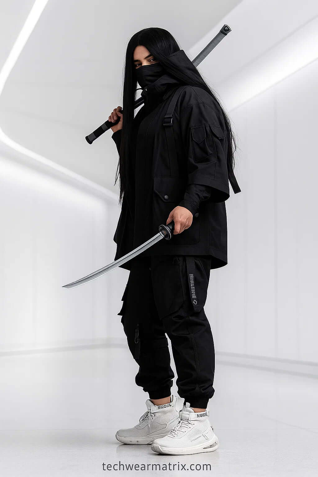 Vector-H Futuristic Short-Sleeve Hooded Jacket