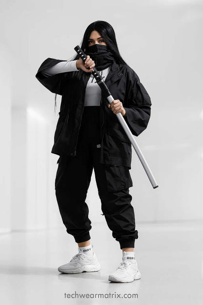 Vector-H Futuristic Short-Sleeve Hooded Jacket