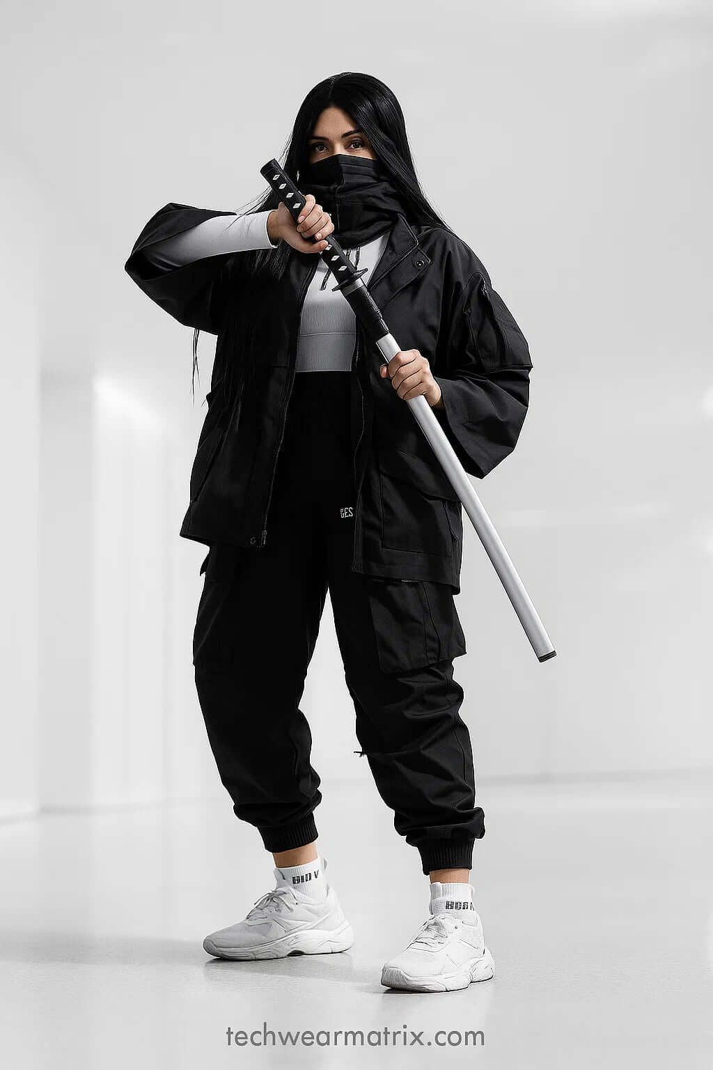 Vector-H Futuristic Short-Sleeve Hooded Jacket