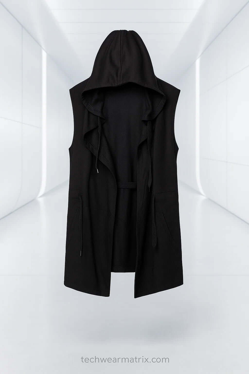 Nova-V Sleeveless Hooded Techwear Jacket