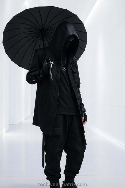 Nova-V Sleeveless Hooded Techwear Jacket