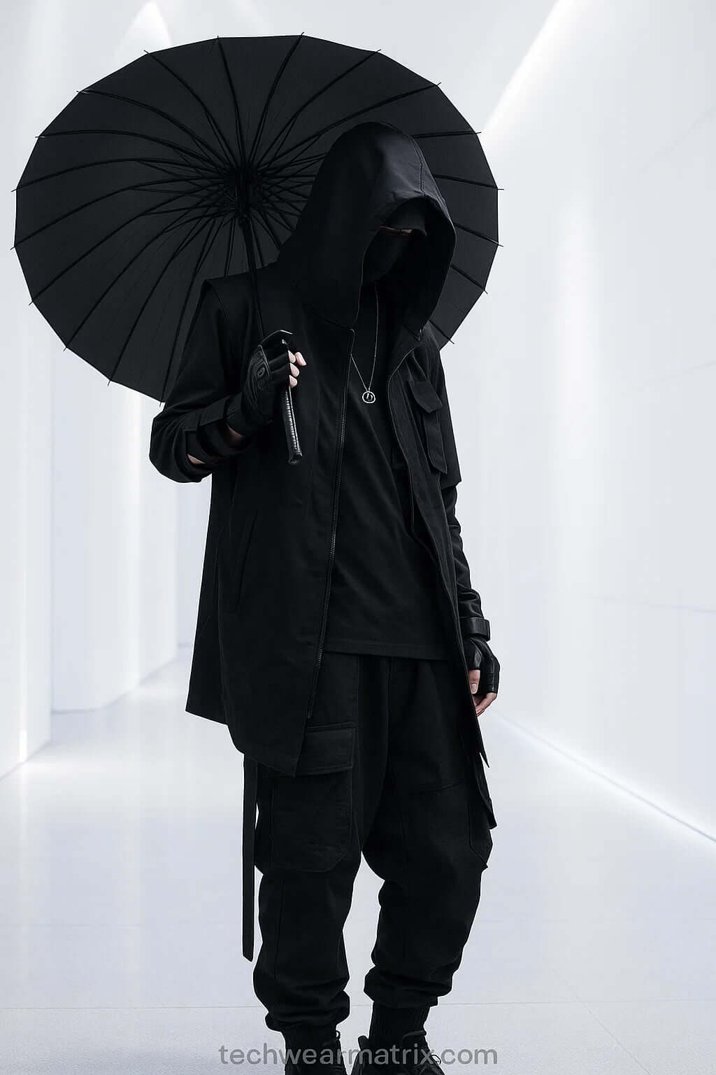 Nova-V Sleeveless Hooded Techwear Jacket