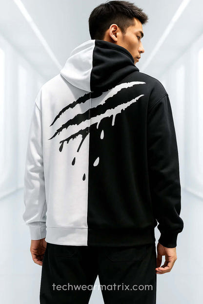 Duality-01 Split Techwear Hoodie