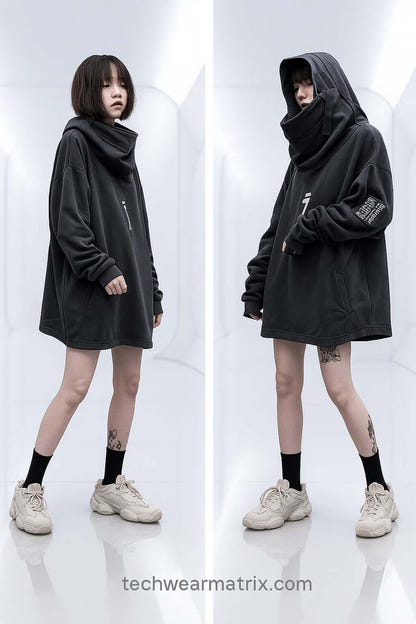 NeoSpecter Futuristic Techwear Hoodie x Tachyon Co.