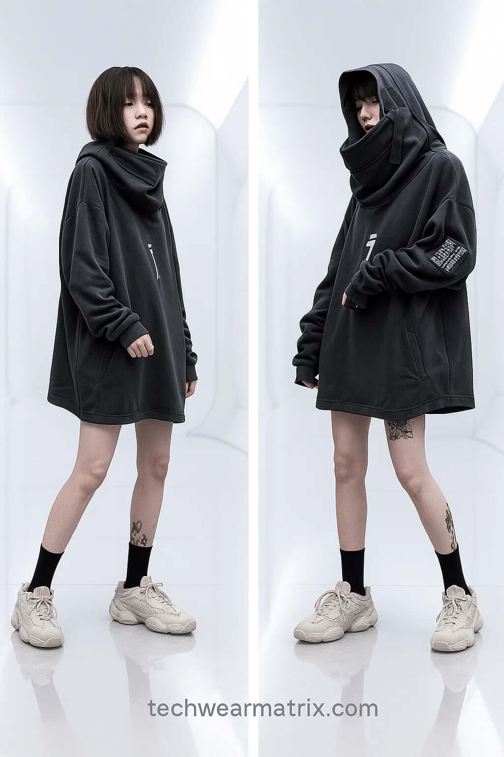 NeoSpecter Futuristic Techwear Hoodie x Tachyon Co.