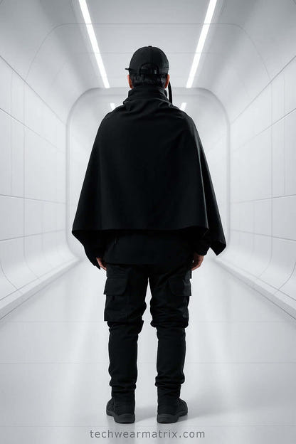 Obsidian-9 Cyberpunk Techwear Cloak