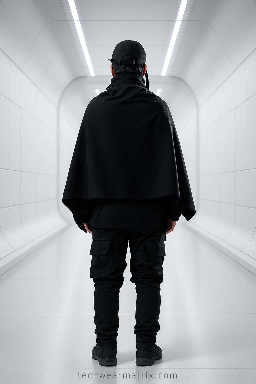 Obsidian-9 Cyberpunk Techwear Cloak