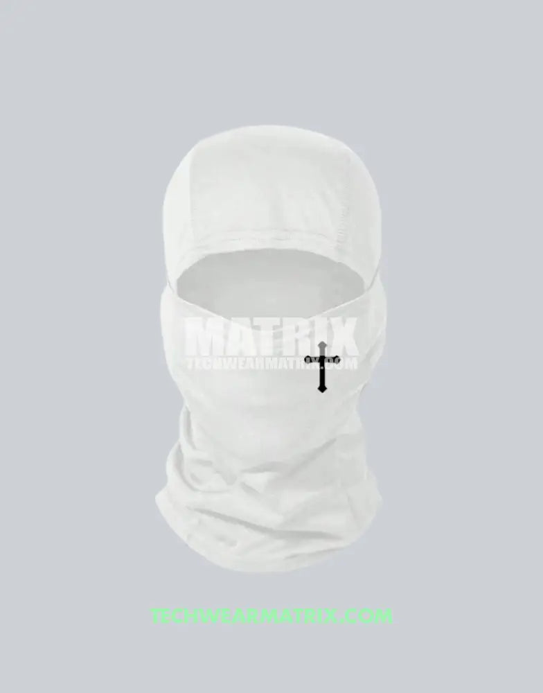 Balaclava Cross White Balaclava