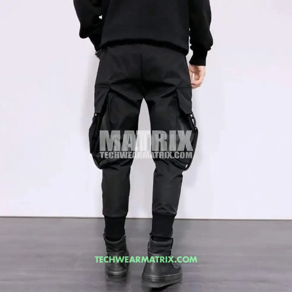 Black Slim Fit Cargo Pants