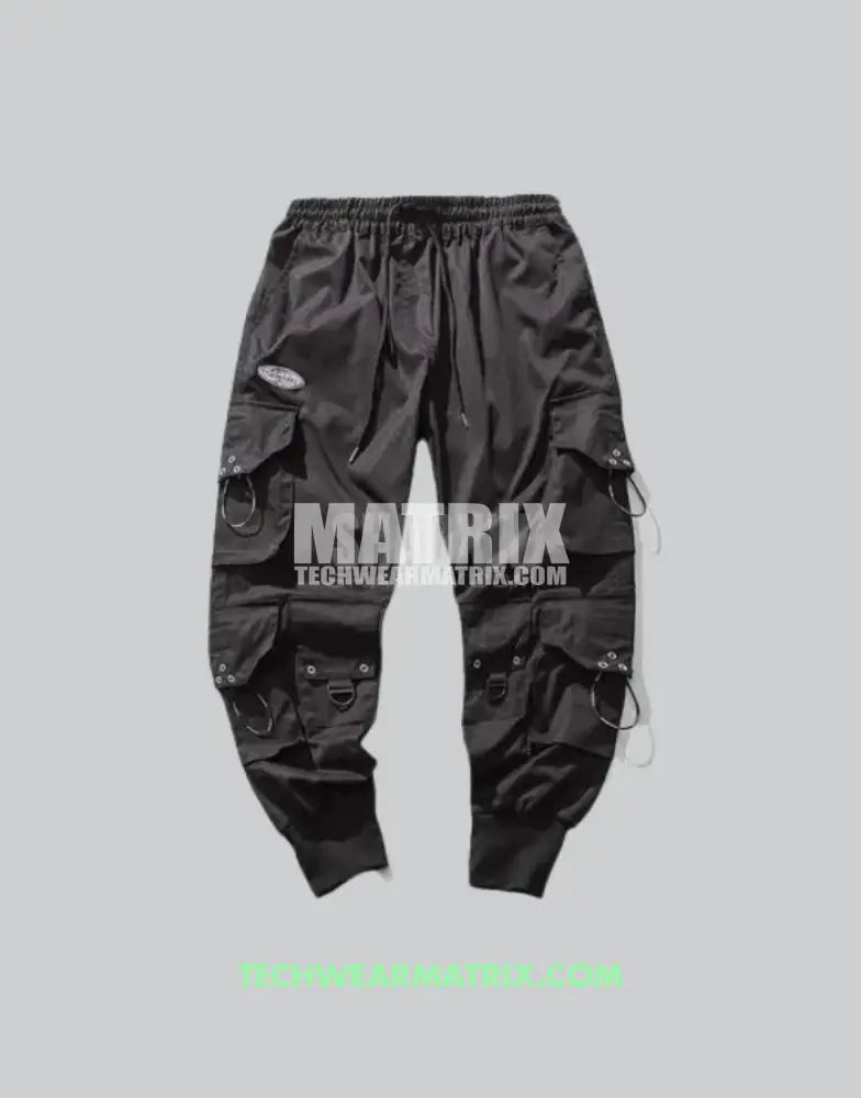 Black Techwear Cargo Pants