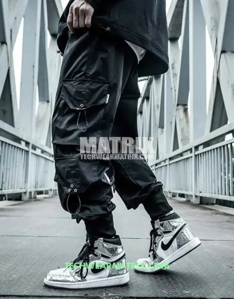 Black Techwear Cargo Pants