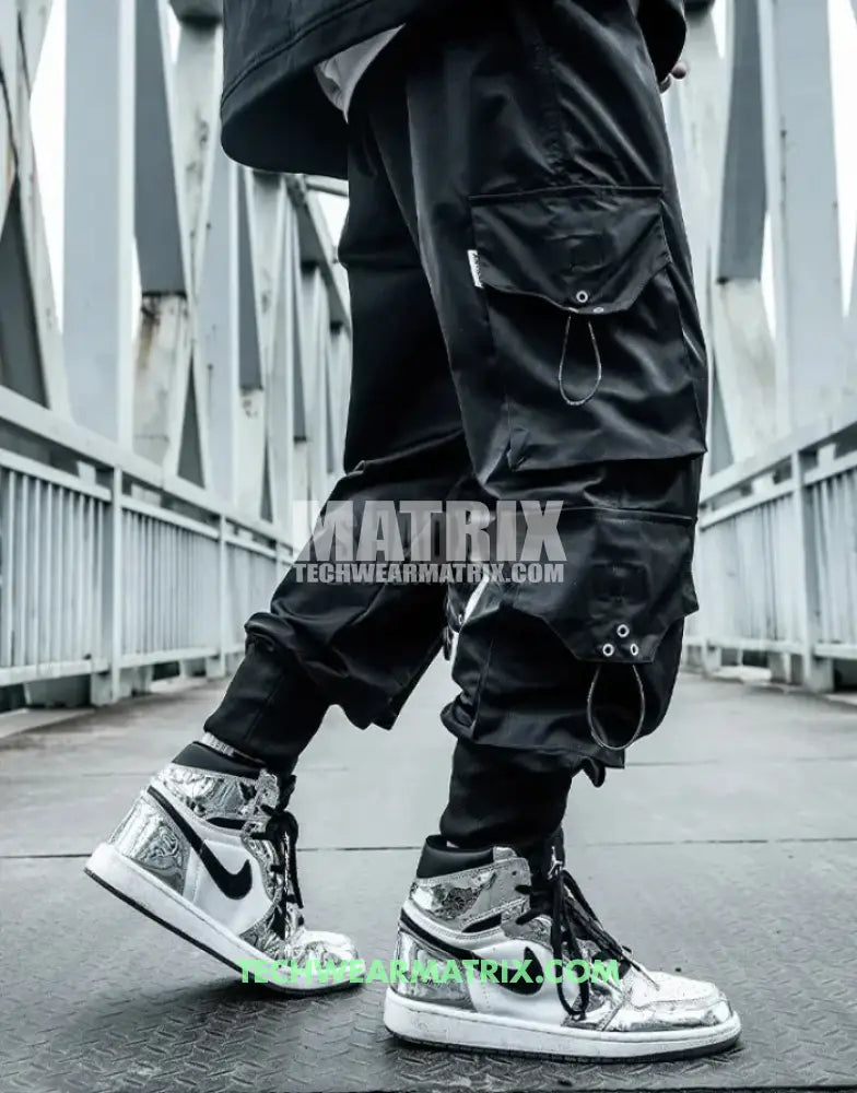 Black Techwear Cargo Pants