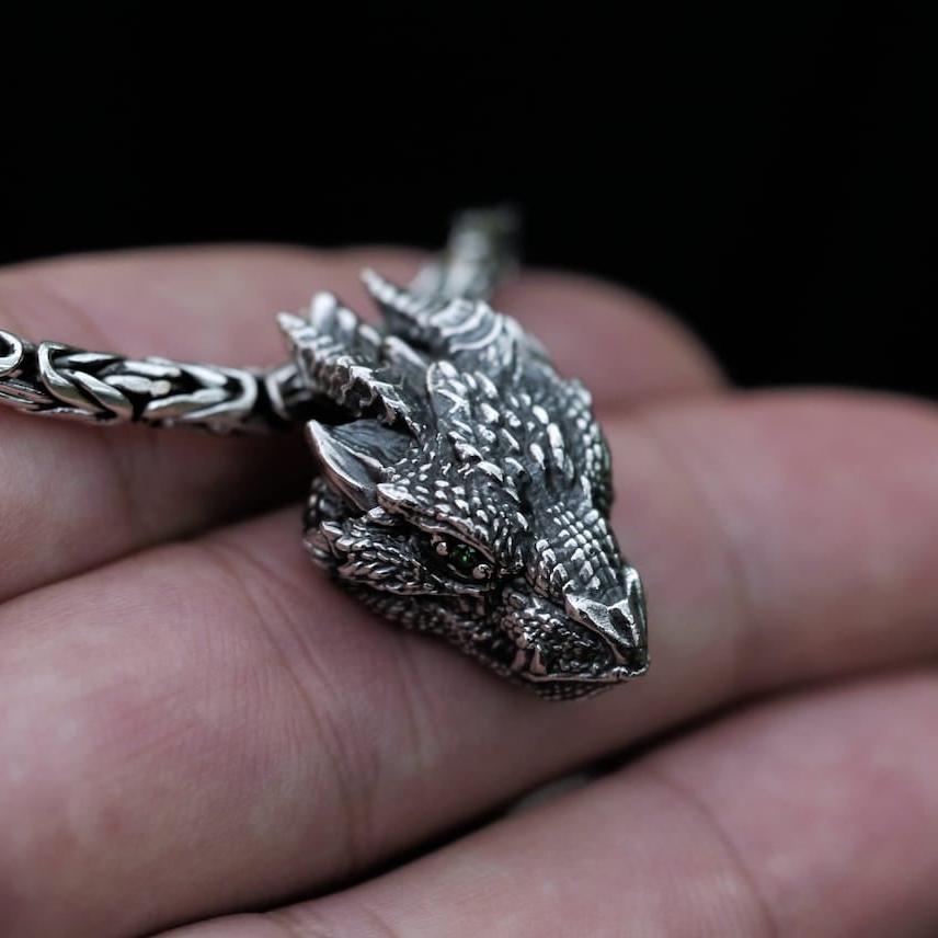 Silver Dragon Necklace