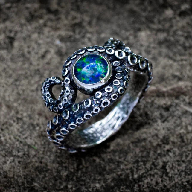 Silver Octopus Ring