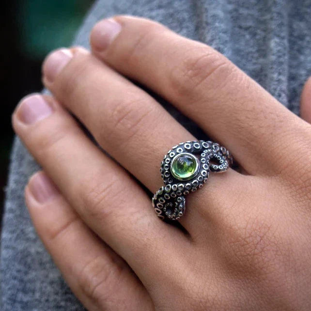 Silver Octopus Ring