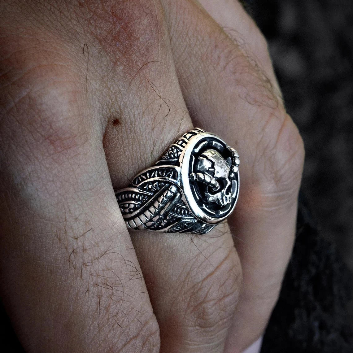 Silver Skull Ring