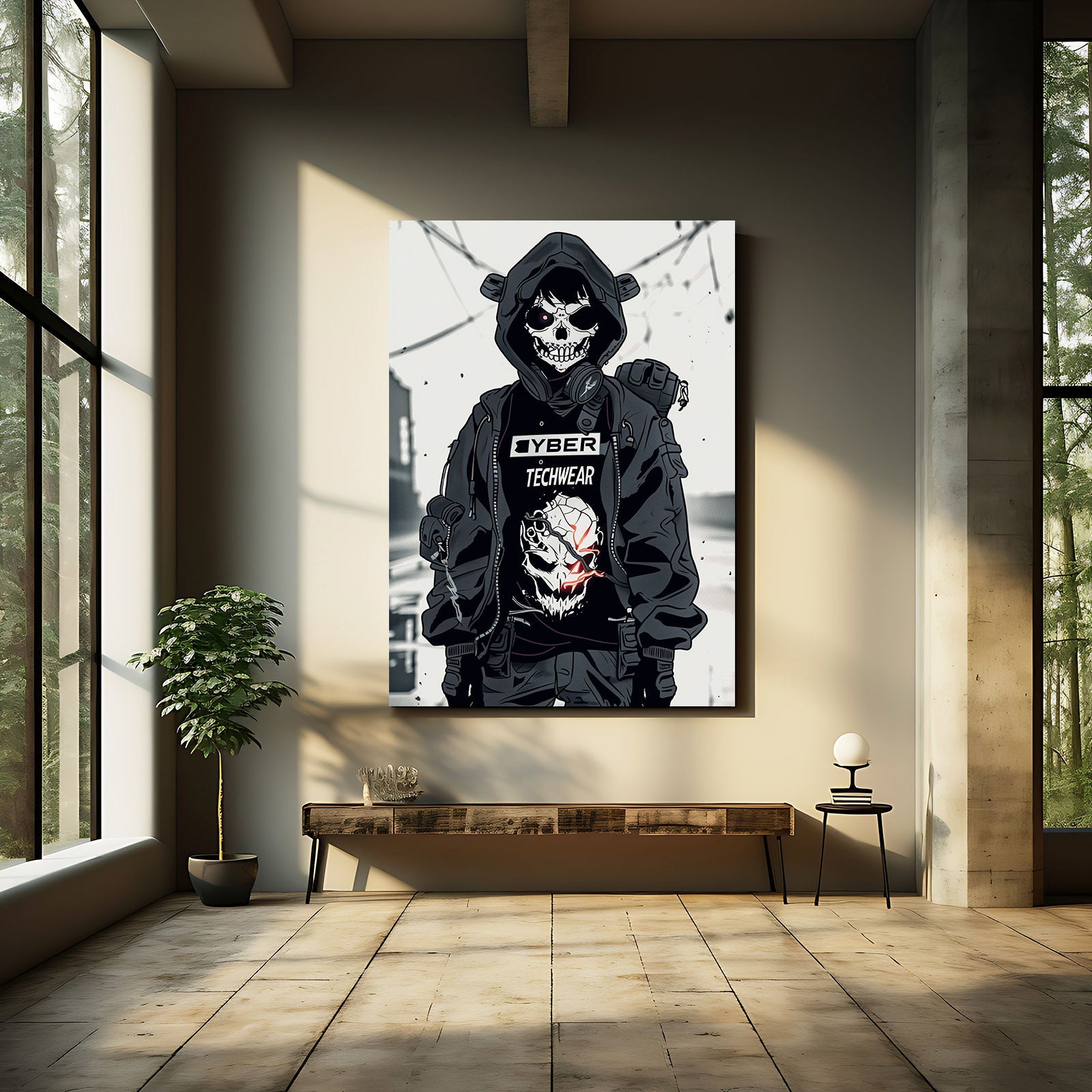 Skull Rogue Cyberpunk Art | CYBER TECHWEAR®