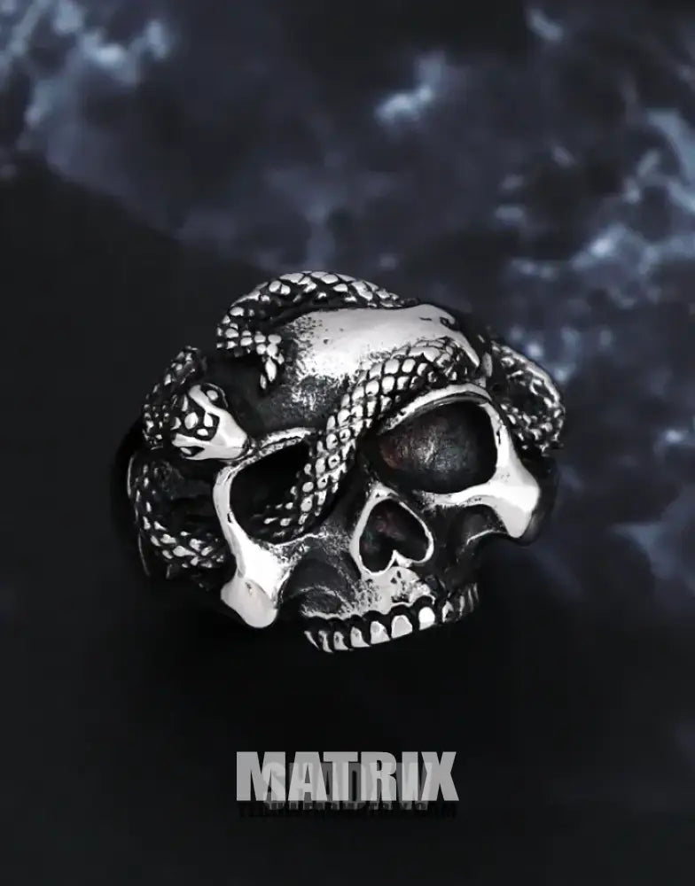 Skull Snake Ring