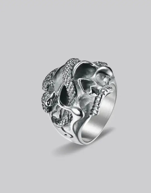 Skull Snake Ring