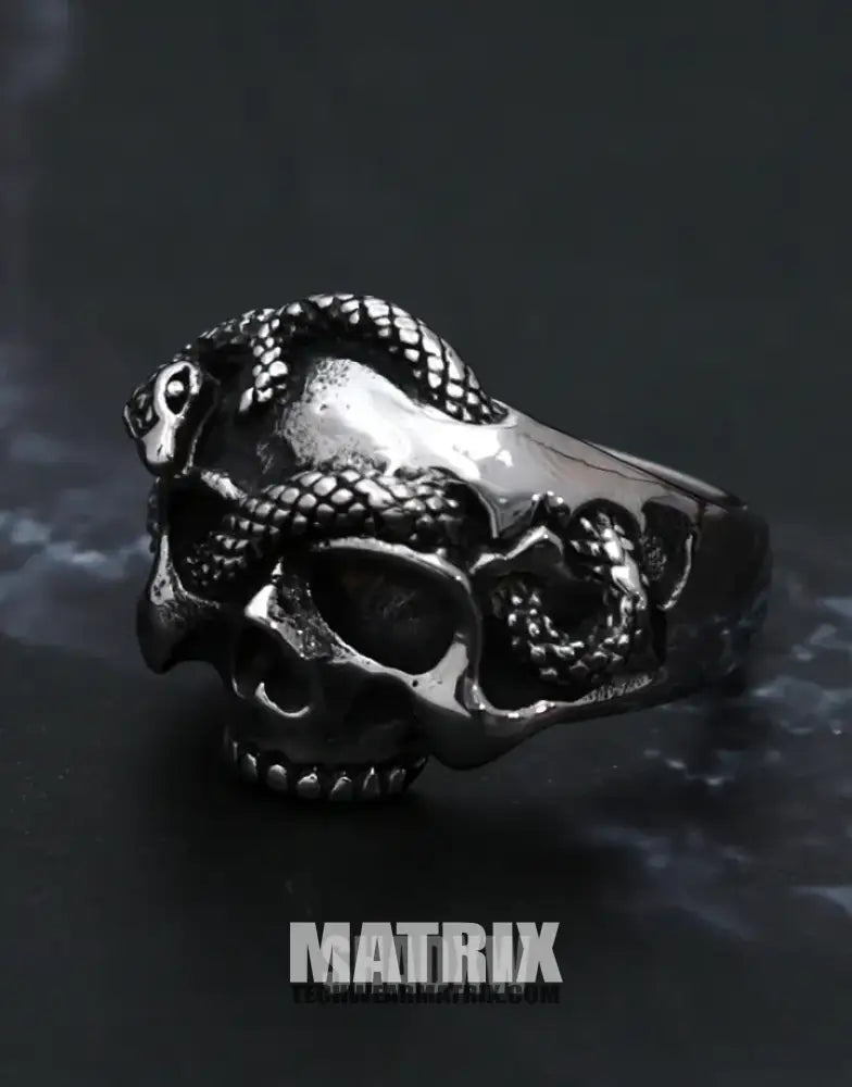 Skull Snake Ring