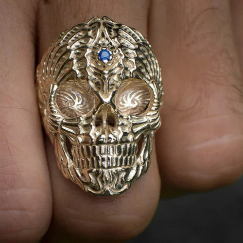 Solid Gold Skull Ring