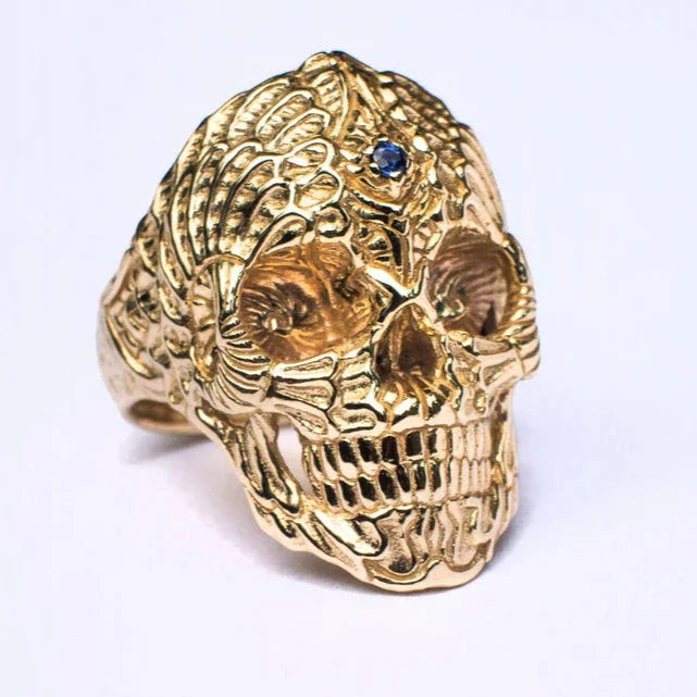 Solid Gold Skull Ring