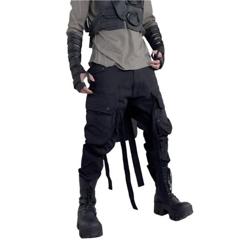 Strap Parachute Cyberpunk Pants