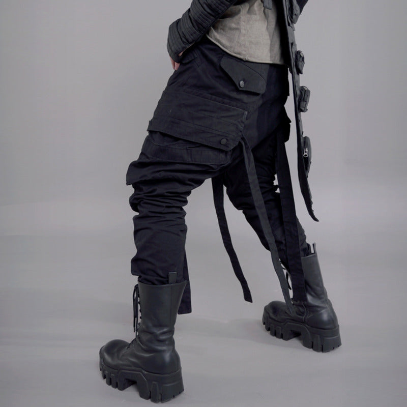 Strap Parachute Cyberpunk Pants