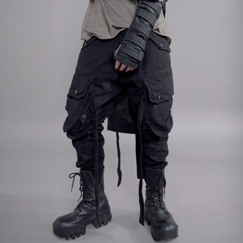 Strap Parachute Cyberpunk Pants