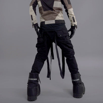 Strap Parachute Cyberpunk Pants