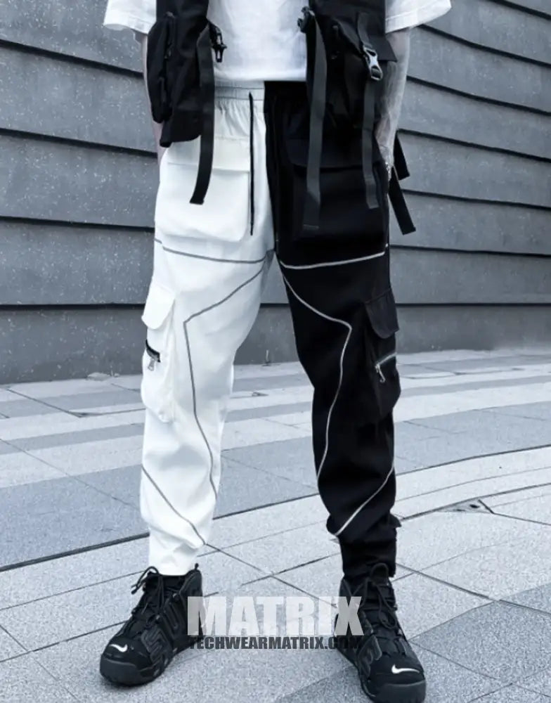 Streetwear Black and White Pants