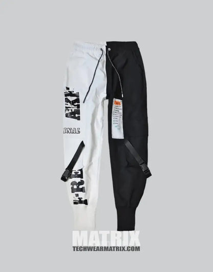 Black and White Cargo Pants