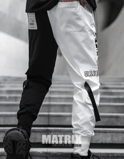 Black and White Cargo Pants