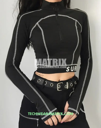 Techwear crop top