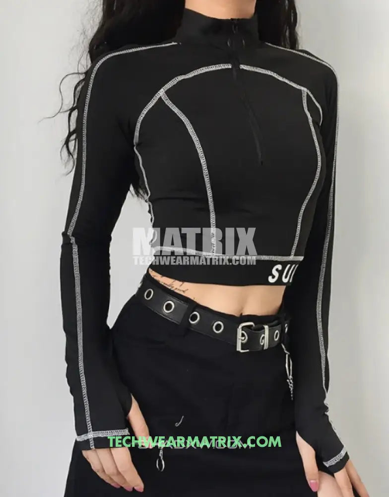 Techwear crop top