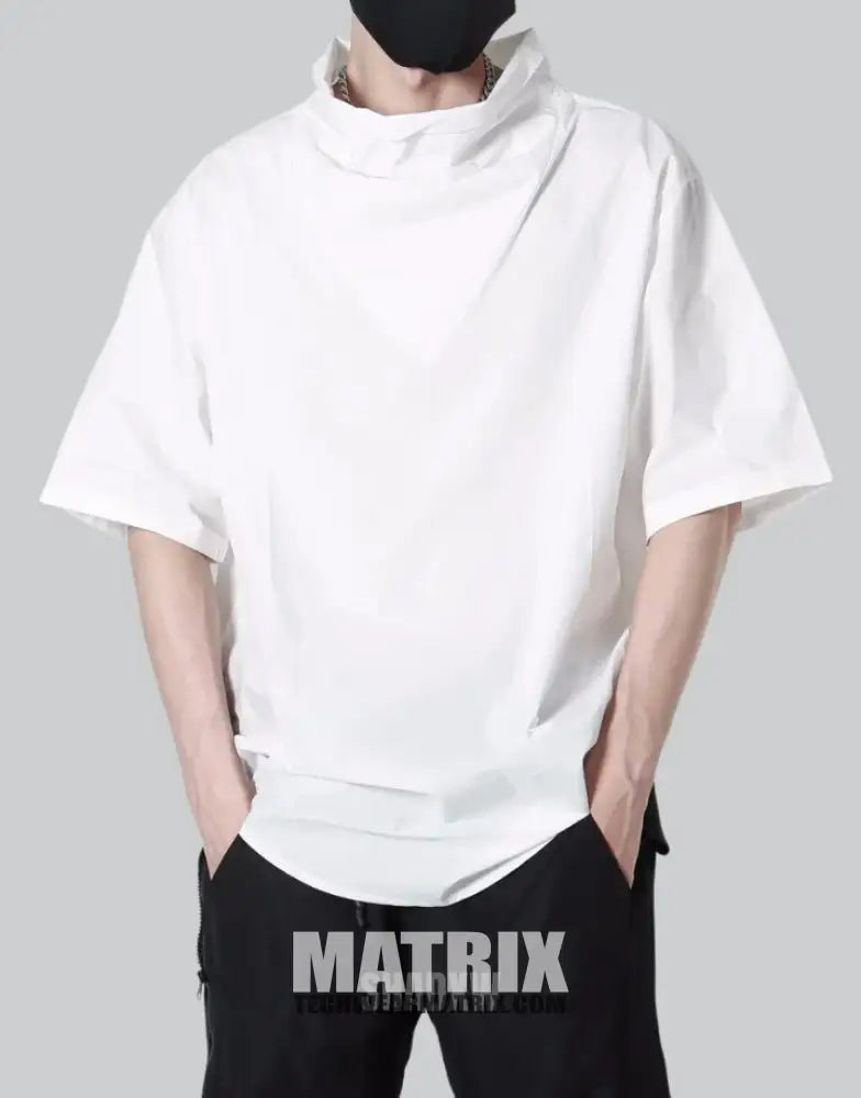 White Turtleneck T Shirt