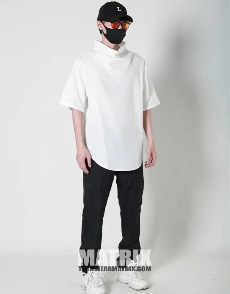 White Turtleneck T Shirt