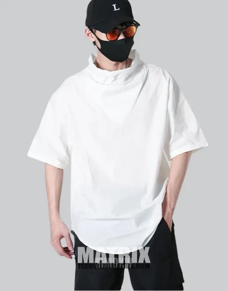 White Turtleneck T Shirt