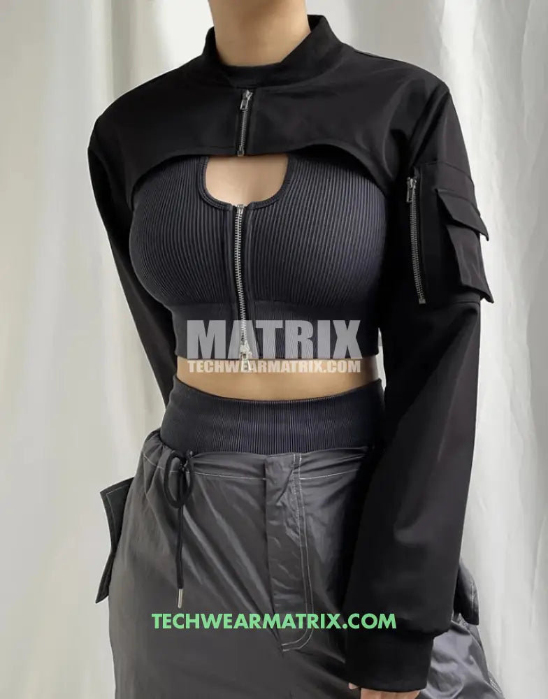 Super Short Crop Top for Edgy and Stylish Fashionistas Techwear shirt