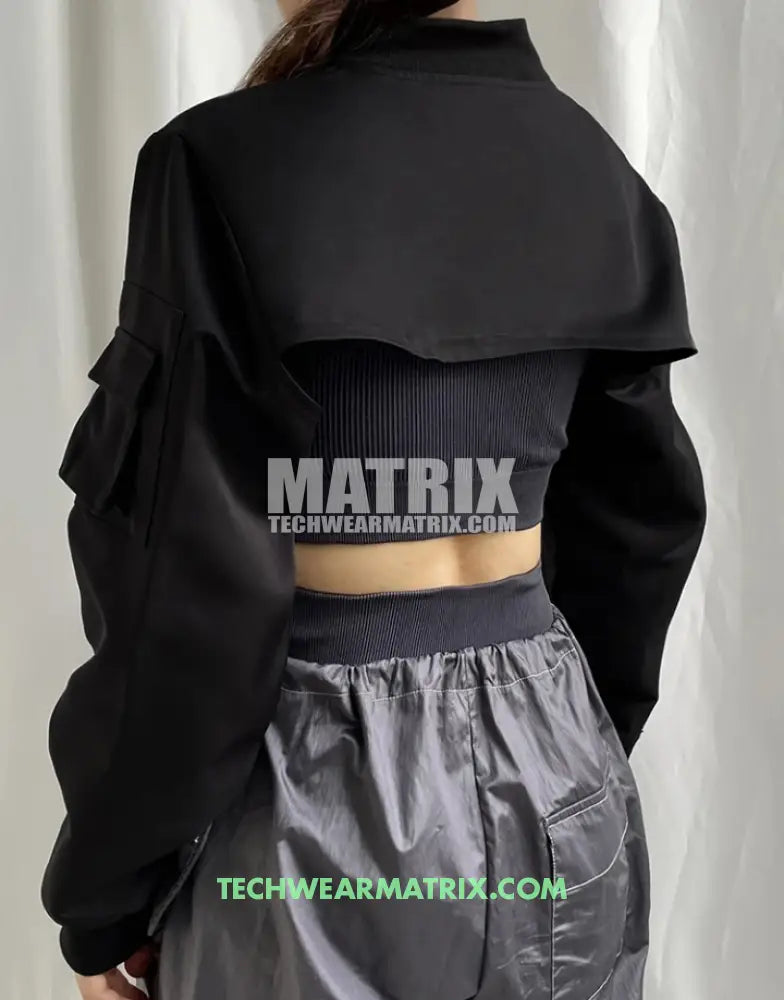 Super Short Crop Top for Edgy and Stylish Fashionistas Techwear shirt